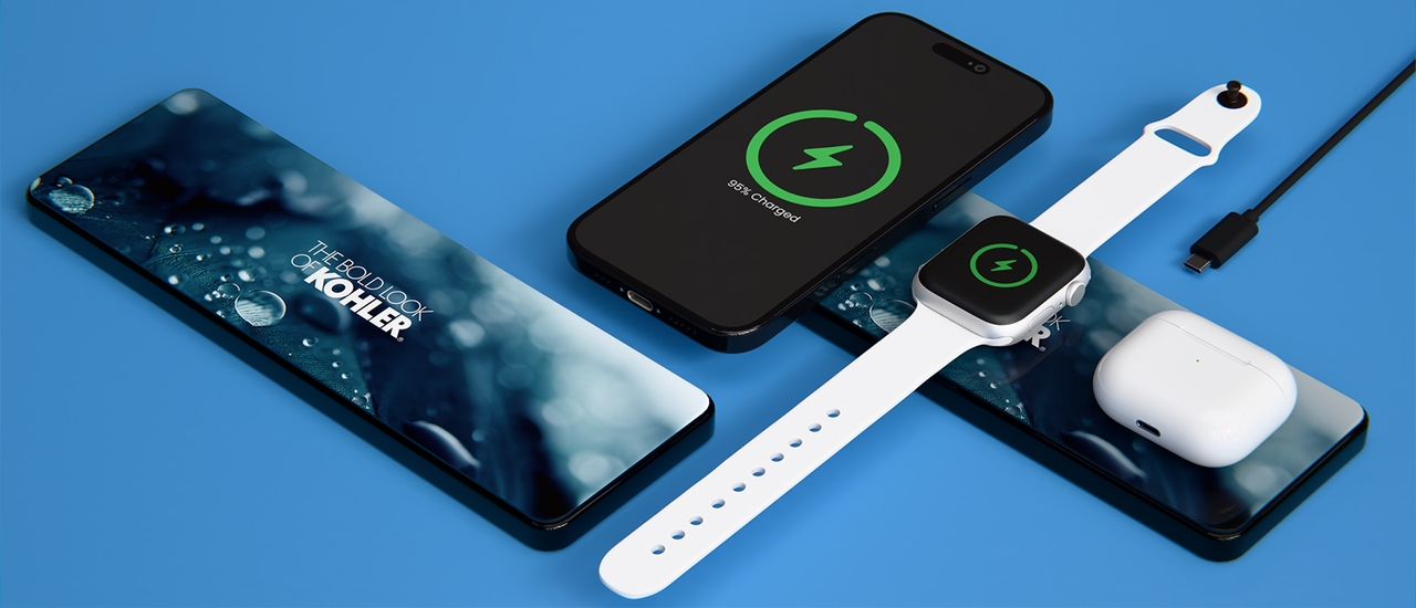 PowerDock Trio Wireless Charger for iPhone, Apple Watch, AirPods 4